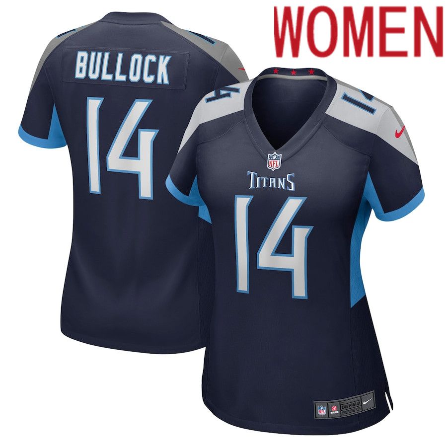Women Tennessee Titans #14 Randy Bullock Nike Navy Game NFL Jersey->women nfl jersey->Women Jersey